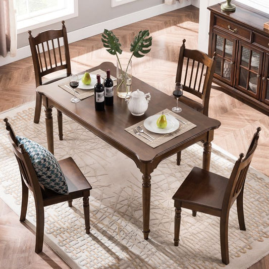 Traditional Rubberwood Wood Dining Side Chair Slat Back Single Dining Chair Clearhalo ' kitchen&dining_furn' 'Dining Chairs' 'Dining Tables & Seating' 'dining_chair' 'furn' 'furn_dining_chair' 'Furniture' 'furniture_dining_chair' 'Kitchen & Dining Furniture' 'kitchen' 1200x1200_d634e71c-46d9-4639-be40-1f49079cb78a