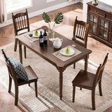 Traditional Rubberwood Wood Dining Side Chair Slat Back Single Dining Chair Clearhalo ' kitchen&dining_furn' 'Dining Chairs' 'Dining Tables & Seating' 'dining_chair' 'furn' 'furn_dining_chair' 'Furniture' 'furniture_dining_chair' 'Kitchen & Dining Furniture' 'kitchen' 1200x1200_d634e71c-46d9-4639-be40-1f49079cb78a