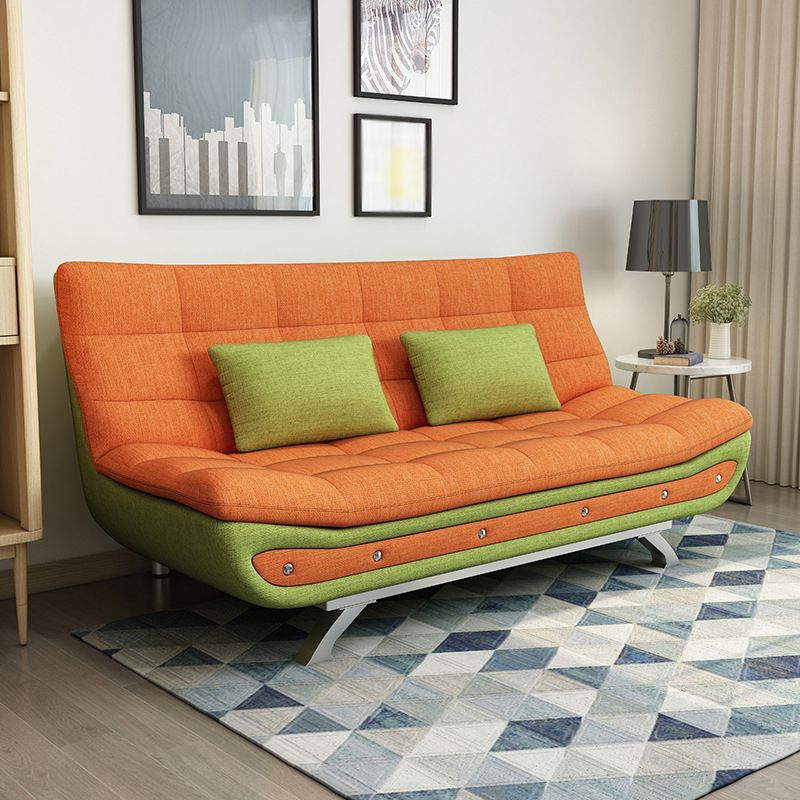 Linen Contemporary Sleeper with 2 Pillows Back for Apartment Clearhalo 'furn' 'furn_sofas' 'Furniture' 'Living Room Furniture' 'Sofa' 'sofas' 1200x1200_d636b4b8-830e-460a-a3c7-3c461c80d297