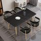 Metal Traditional Luxury Rectangle Dining Table with Sled Sintered Stone Table for Home Clearhalo 'Dining Tables & Seating' 'Dining Tables' 'dining_table' 'furn' 'furn_dining_table' 'Furniture' 'Kitchen & Dining Furniture' 1200x1200_d639bbb8-625c-4546-9b2f-4b2fbccb456e