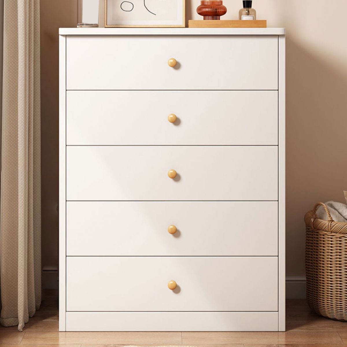 Standard Storage Cabinet Rectangle Modern Side Cabinet with Drawers