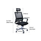 Contemporary Office Chair Fixed Arms Lumbar Support Conference Chair Clearhalo 'furn' 'furn_office_chair' 'Furniture' 'Office Chairs' 'Office Furniture' 'office_chair' 1200x1200_d63bbac9-d2d1-4bfc-a2b5-5edc1bc45a4f
