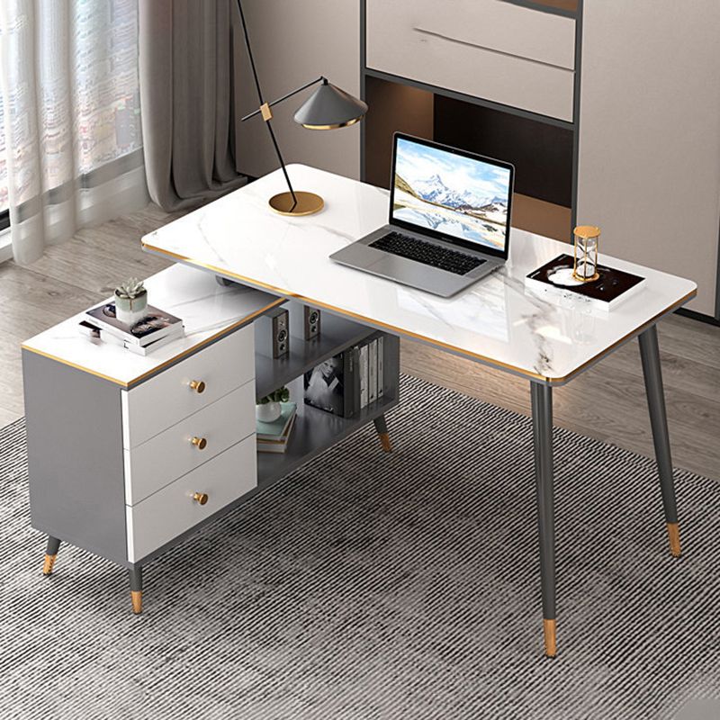 Hersteller Holz rechteckiger Büroschreibtisch Licht Luxus -Schreibtisch mit Schließfach