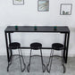 Matte Finish Stone Top Bistro Table with Black Metal Frame for Home Clearhalo 'Bar Furniture' 'Bar Tables' 'bar_tables' 'furn' 'furn_bar_tables' 'Furniture' 'Kitchen & Dining Furniture' 1200x1200_d63e4060-b471-4edb-955d-ae0408f8cc8d