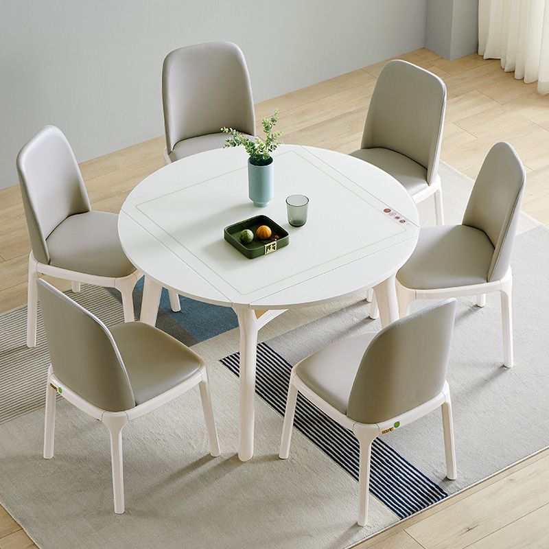 Mesa de comedor de cocina contemporánea, mesa de comedor extensible de 4 patas