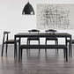 Moderne eetset 1/4/5/6/7 stuks essen massief houten eettafel en stoelen