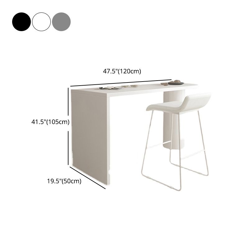 Contemporary Oval Wood Top Counter Table Solid Wood Pedestal Bar Table Clearhalo 'Bar Furniture' 'Bar Tables' 'bar_tables' 'furn' 'furn_bar_tables' 'Furniture' 'furniture_bar_tables' 'Kitchen & Dining Furniture' 1200x1200_d6424a61-b1df-4a97-bdbb-eb46afe447ea
