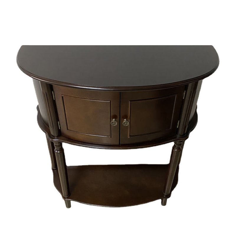 Mid-Century Modern Wooden End Table Half Moon Accent Table for Hall Clearhalo 'Console Tables' 'console_tables' 'Entry & Mudroom Furniture' 'furn' 'furn_console_tables' 'Furniture' 1200x1200_d642d88c-88b2-49c1-9d74-80893cd8dd13