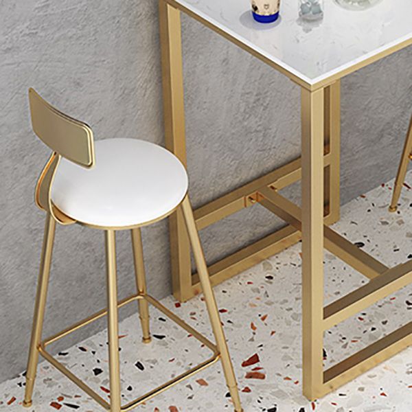 Glam Faux Leather Dining Stools Upholstered Bar Stools with Footrest Clearhalo 'Bar Furniture' 'Bar Stools' 'bar_stools' 'furn' 'furn_bar_stools' 'Furniture' 'Kitchen & Dining Furniture' 1200x1200_d642e238-1dda-4894-8a42-00a846a9145a