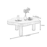 Geometric with Wood Accents Coffee Table Modern 1 Single Cocktail Table Clearhalo 'Coffee & Accent Tables' 'Coffee Tables' 'coffee_tables' 'furn' 'furn_coffee_tables' 'Furniture' 'furniture_coffee_tables' 'Living Room Furniture' 1200x1200_d6439884-9a6d-45a7-8e38-e54ccf2757ce