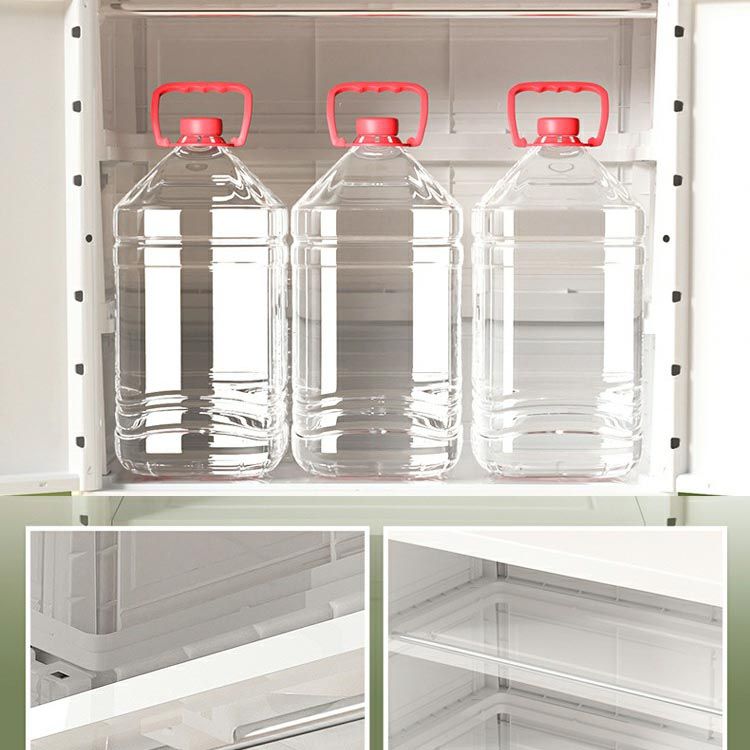 Weiße Plastikfamiliengarderobe 2 Türen Garderobenschrank für Zuhause