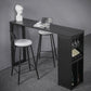 Modern Rectangle Bar Table Set 1/3 Pcs Stone Top Bar Table and Upholstered Stools Clearhalo 'Bar Furniture' 'furn' 'furn_home_bar_bar_sets' 'Furniture' 'Home Bars & Bar Sets' 'home_bar_bar_sets' 'Kitchen & Dining Furniture' 1200x1200_d64459e5-a868-4060-9520-23c1a2973cb6