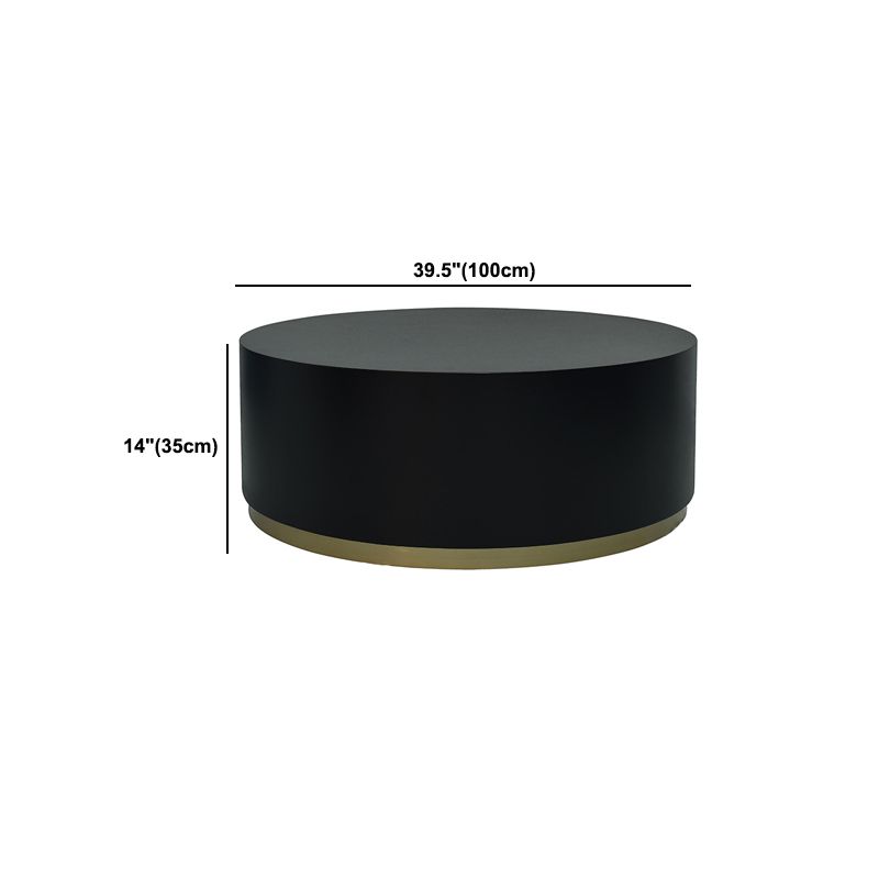 1 einzelner runder Couchtisch Drum Couchtisch in Schwarz/Dunkelgrau