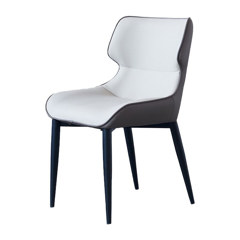 Faux Leather Dining Chair Industrial Style Wingback Arm Dining Chairs