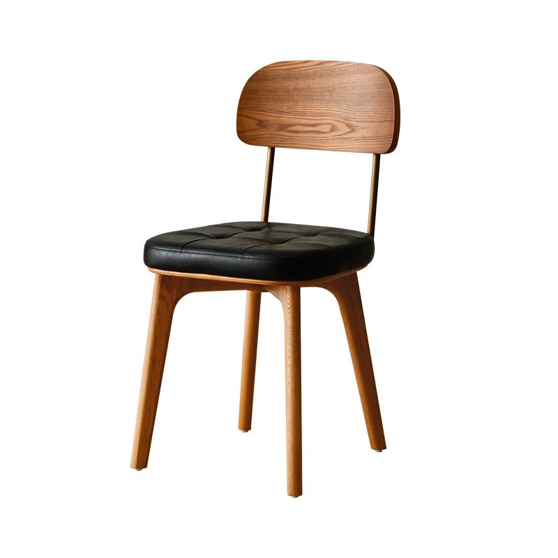 Contemporary Upholstered Armless Chair Indoor Faux Leather Dining Chair