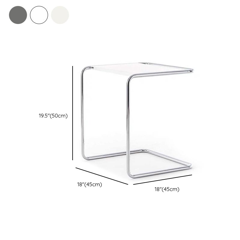 17.7 "W Moderia C Side Glass Rectangular/Madera de madera Topil final