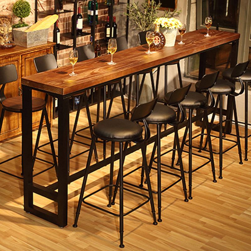 Rectangle Counter Height Dining Table Solid Wood Bar Dining Table Clearhalo 'Bar Furniture' 'Bar Tables' 'bar_tables' 'furn' 'furn_bar_tables' 'Furniture' 'Kitchen & Dining Furniture' 1200x1200_d646ffbd-d7c9-4709-9971-f357b32f3e42