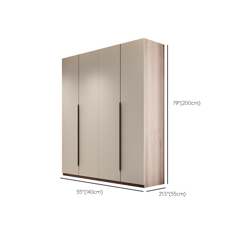 Hinged Wardrobe Cabinet Engineered Wood Wardrobe Armoire for Bedroom Clearhalo 'Armoires & Wardrobes' 'armoires_wardrobes' 'Bedroom Furniture' 'furn' 'furn_armoires_wardrobes' 'Furniture' 1200x1200_d649129f-5a46-4b47-a369-b5b1d3ad3e9d