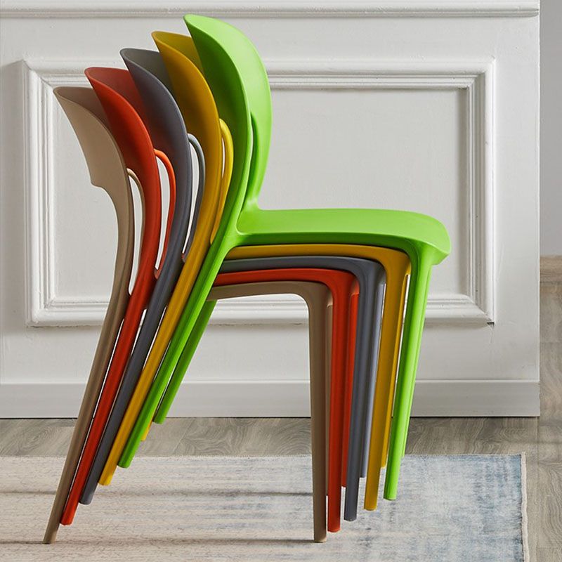 Nordic Style Open Back Dining Side Chair Plastic Dining Armless Chair for Home Clearhalo 'Dining Chairs' 'Dining Tables & Seating' 'dining_chair' 'furn' 'furn_dining_chair' 'Furniture' 'furniture_dining_chair' 'Kitchen & Dining Furniture' 1200x1200_d64932cd-bf5b-46f1-ac63-e424073f30e6
