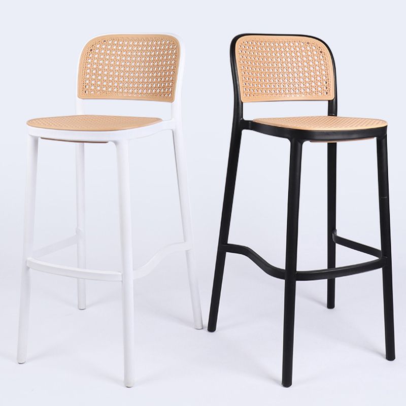 Scandinavian Stackable Bar Stool Plastic Armless Bar Stool for Living Room Clearhalo 'Bar Furniture' 'Bar Stools' 'bar_stools' 'furn' 'furn_bar_stools' 'Furniture' 'Kitchen & Dining Furniture' 1200x1200_d64a7971-90f5-49eb-8d7e-879bc185d3c3