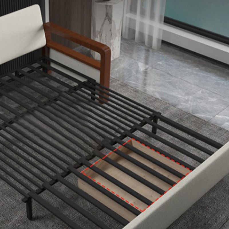 White Futon Sleeper Sofa Bed Contemporary Style with Arms Convertible Sofas Clearhalo 'furn' 'furn_futons' 'Furniture' 'Futons & Daybeds' 'Futons' 'Living Room Furniture' 1200x1200_d64ae80b-83c7-4d41-ba23-3c1c7dde9297