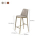 Glam Leather Bar Stool Backrest Gold Frame Counter Stool for Bristol