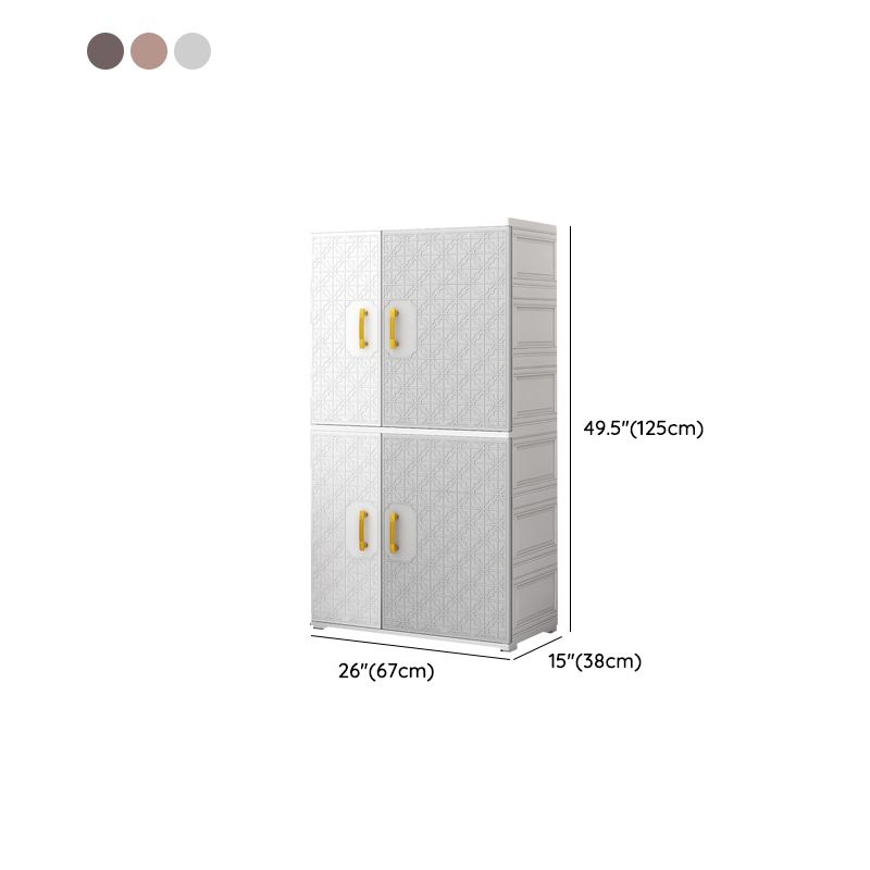 Armario con bisagras con varilla de ropa Armario de plástico