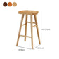 Modern Style Solid Wood Bar Stool with Footrest and Saddle Seat Indoor Bar Stool Clearhalo 'Bar Furniture' 'Bar Stools' 'bar_stools' 'furn' 'furn_bar_stools' 'furniture_bar_stools' 'Kitchen & Dining Furniture' 'kitchen&dining_furn' 'kitchen' 'kitchen_furn' Furniture' 1200x1200_d6522141-ff4b-4e6c-bc12-32880e62234e