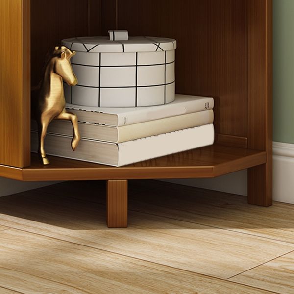 12.6"W Lacquered Accent Chest Brown Mid-Century Modern Chest with Shelves Clearhalo 'Cabinets & Chests' 'cabinets_chests' 'furn' 'furn_cabinets_chests' 'Furniture' 'Living Room Furniture' 1200x1200_d6526394-4daf-4e52-9c33-7dde9257ad88