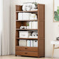 Contemporary Closed Back Bookcase Standard Engineered Wood Bookshelf
