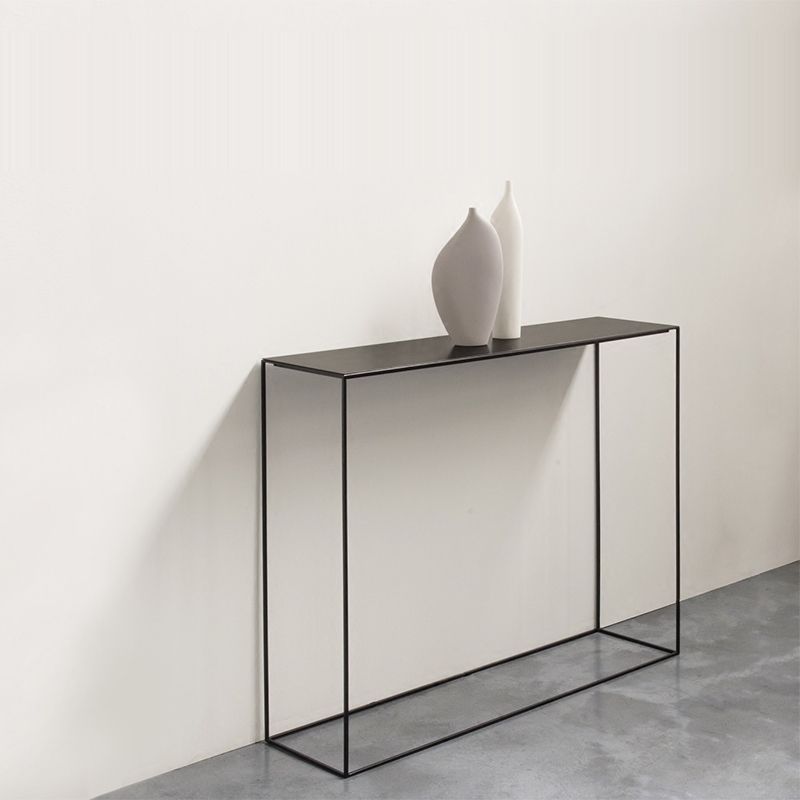 Contemporary Style Console Table Metal Rectangle Accent Table