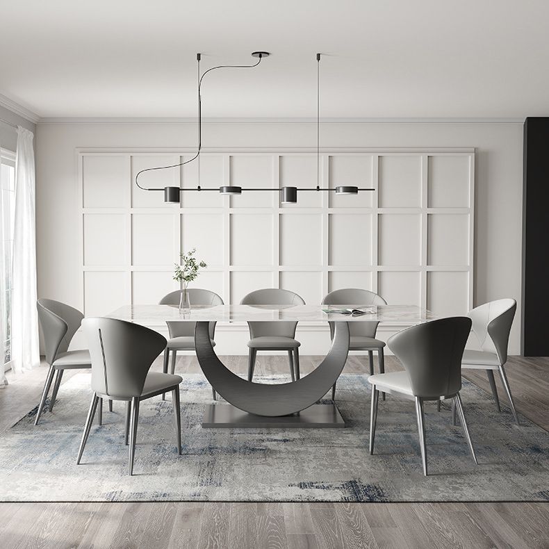 1/3/4/5/7/8 Pcs Sintered Stone Dining Table Set Pedestal Dining Table Clearhalo 'Dining Room Sets' 'Dining Tables & Seating' 'dining_room_set' 'furn' 'furn_dining_room_set' 'Furniture' 'furniture_dining_room_set' 'Kitchen & Dining Furniture' 1200x1200_d6565f0a-7809-40a2-97d6-66c28e28f05f