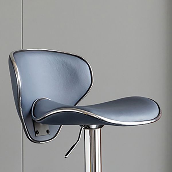 Scandinavian Metal Stool Fabric Upholstered Round Seat Counter Stool in Matte Finish Clearhalo 'Bar Furniture' 'Bar Stools' 'bar_stools' 'furn' 'furn_bar_stools' 'Furniture' 'Kitchen & Dining Furniture' 1200x1200_d657a632-8bb2-445a-91bf-9d9011dbc70f