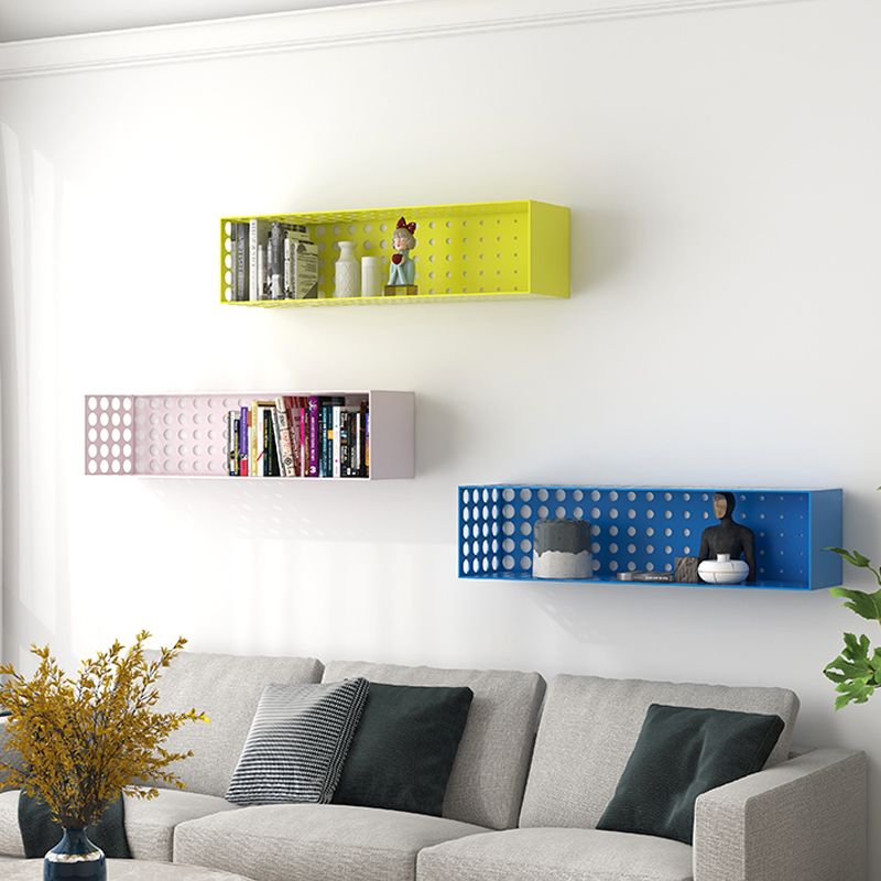 Contemporary Wall Unit Bookshelf Iron Horizontal Shelf,39.4"L x 9.8"W x 9.8"H Clearhalo 'Bookcases' 'furn' 'furn_bookcases' 'Furniture' 'furniture_bookcases' 'kitchen' 'kitchen_bookcases' 'Living Room Furniture' 'Office Furniture' 1200x1200_d657d403-e312-4802-84b6-e8d79d3ed810