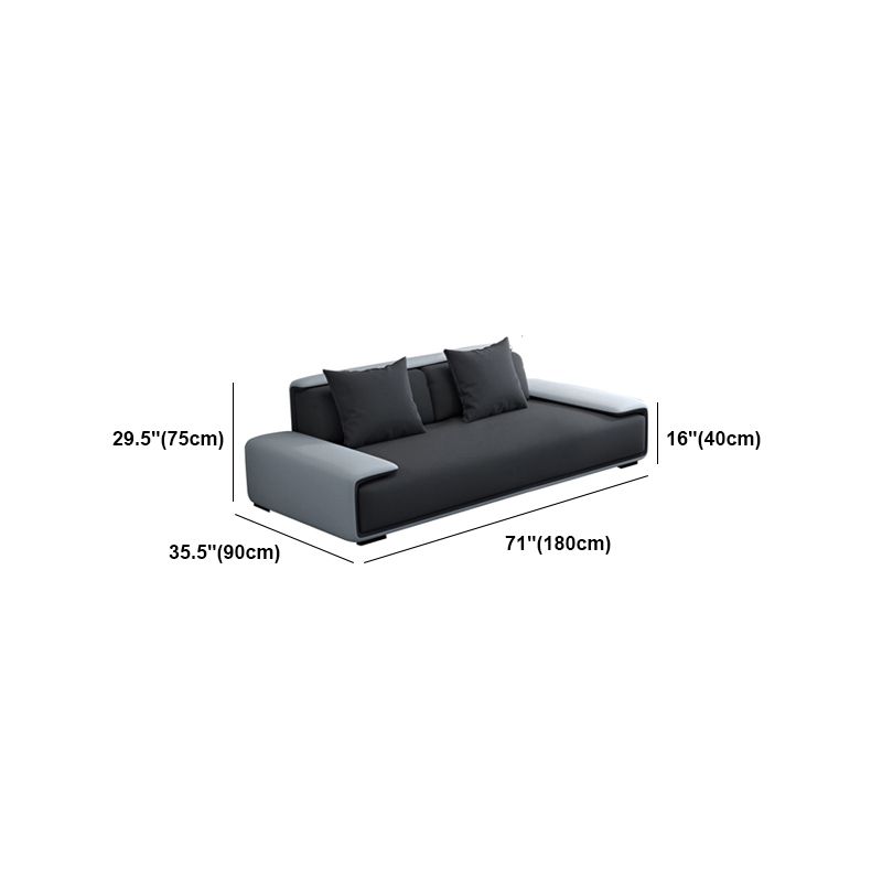 Divano senza braccio 35.43 "d x 27,55" H divano standard con cuscino per soggiorno