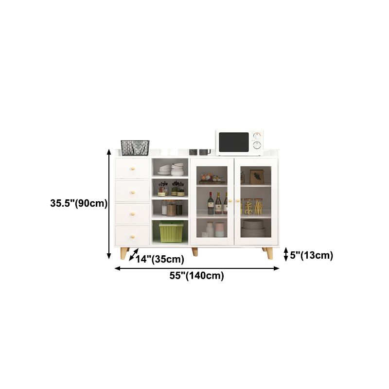 Scheda in legno ingegnerizzato in stile moderno con porta e cassetto