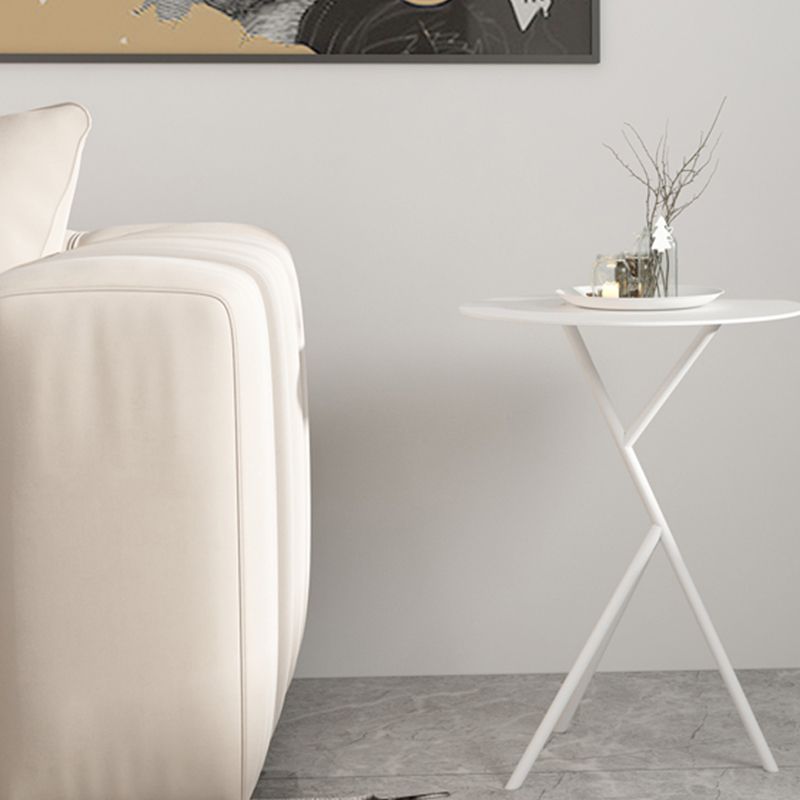 Midden-eeuwse metalen ronde bovenste zijtabel 22.8-inch abstracte eindtabel