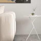 Midden-eeuwse metalen ronde bovenste zijtabel 22.8-inch abstracte eindtabel