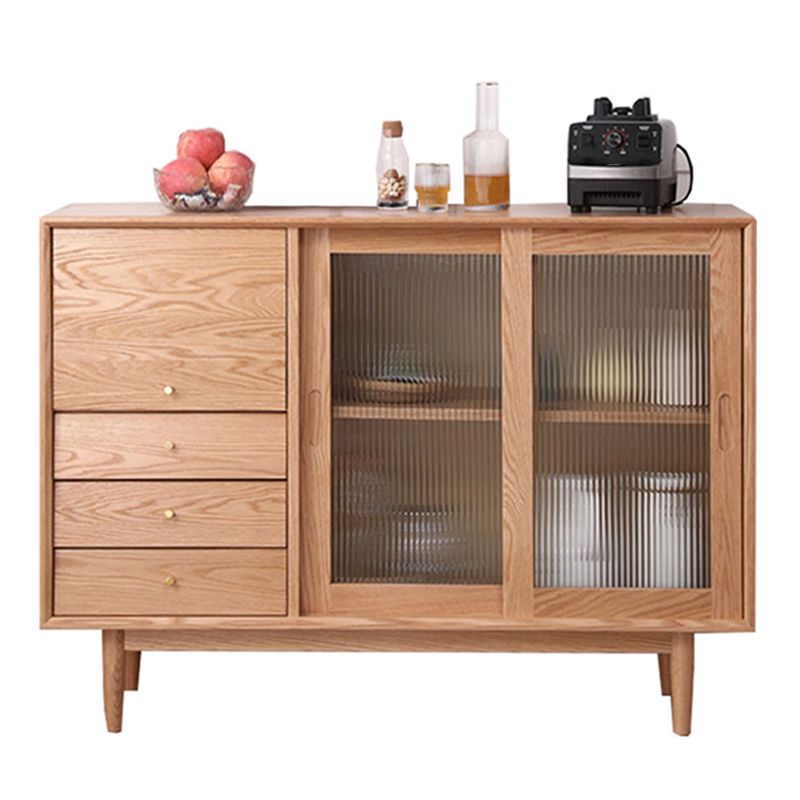 Tabella a buffet in legno massiccio Sideboard moderna con armadi e cassetti