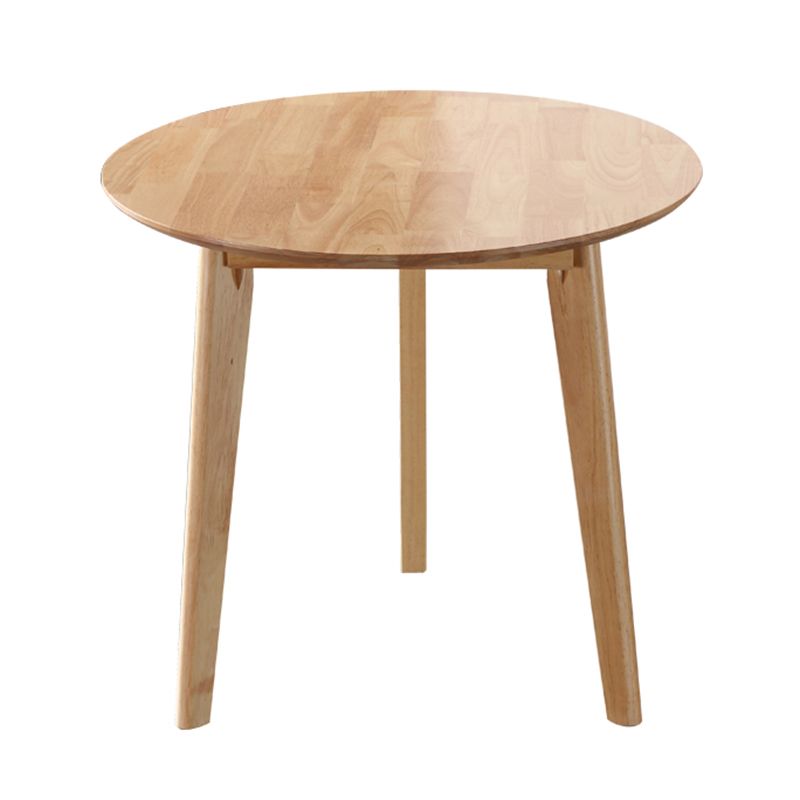 Round Shape Modern Dining Table Wood Color Fixed Table with Rubberwood Solid Wood Clearhalo ' dining_table' 'Dining Tables & Seating' 'Dining Tables' 'furn' 'furn_dining_table' 'Furniture' 'furniture_dining_table' 'Kitchen & Dining Furniture' 'kitchen&dining_furn' 'kitchen' 'kitchen_dining_table' 1200x1200_d65ec9e9-5cc5-4fc2-81a4-cb1320861dc8