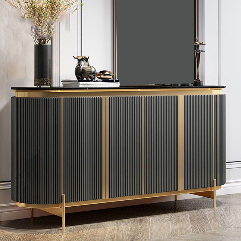 4-Door Buffet Sideboard Glam Cabinets Dining Buffet for Living Room Clearhalo 'buffet_sideboard' 'Buffets & Sideboards' 'furn' 'furn_buffet_sideboard' 'Furniture' 'Kitchen & Dining Furniture' 1200x1200_d65f075a-db9c-4737-8c0c-b58cd8f973e6