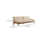 35.43" Tall Fabric Scandinavian Sofa Armless Tufted Back Sofa
