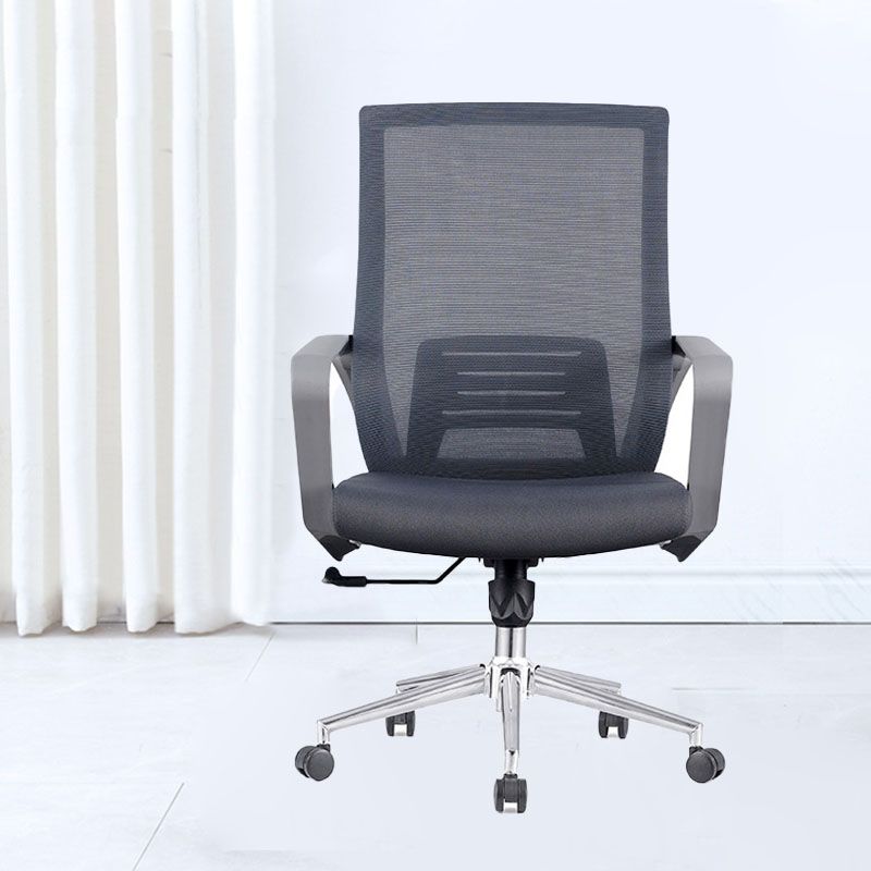 Chaise de bureau rotative moderne à mi-arrivée Chaise de tâche de tâches à recouvrement avec roues