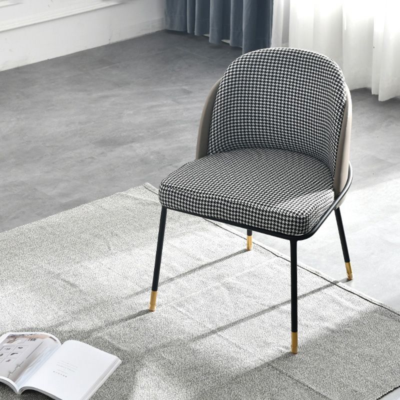 Nordic Dining Chairs Parsons Arm Chair for Kitchen with Metal Legs Clearhalo ' kitchen&dining_furn' 'Dining Chairs' 'Dining Tables & Seating' 'dining_chair' 'furn' 'furn_dining_chair' 'Furniture' 'furniture_dining_chair' 'Kitchen & Dining Furniture' 'kitchen' 1200x1200_d66275c5-faf7-4ac6-a08b-00045191edf5