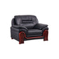 Modern Leather Sofa 34.65" Wide Pillow Top Arm in Black for Living Room Clearhalo 'furn' 'furn_sofas' 'Furniture' 'Living Room Furniture' 'Sofa' 'sofas' 1200x1200_d663687b-c0ec-47e3-8448-10cc249881b4