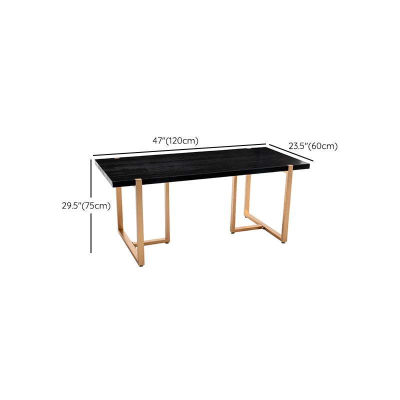 Glam massief hout schrijfdesk 29.53 "Tall Sled Base Office bureau