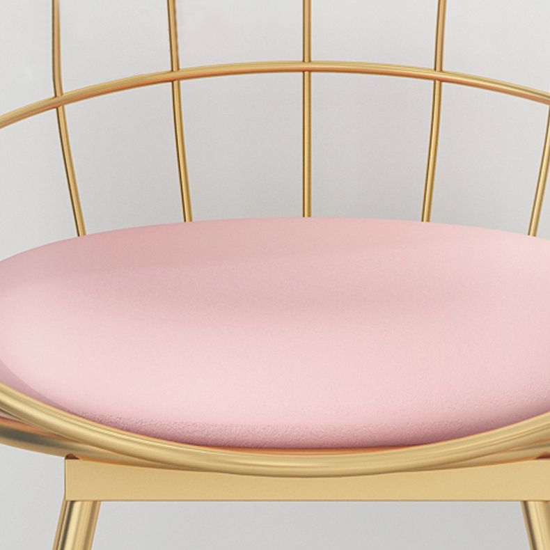 Stoffen eetkamerstoel Scandinavische open rugloze eetkamerstoelen