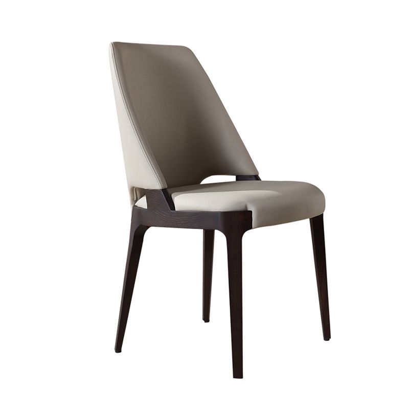 Modern Simple Side Chair Wooden Base Side Dining Chair for Bedroom