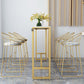 Glam Style Rectangle Bar Table 1/2/5/7 Pieces Faux Marble Counter Table Clearhalo 'Bar Furniture' 'furn' 'furn_home_bar_bar_sets' 'Furniture' 'Home Bars & Bar Sets' 'home_bar_bar_sets' 'Kitchen & Dining Furniture' 1200x1200_d66770bb-0c85-4f90-a9ed-96e513133af6