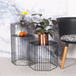 Hexagon Top Side Table Mid-Century Modern Ironcraft Frame End Table Clearhalo 'Coffee & Accent Tables' 'End & Side Tables' 'end_side_tables' 'furn' 'furn_end_side_tables' 'Furniture' 'Living Room Furniture' 1200x1200_d6694b90-db9d-4cb6-a939-42be30ffff5c